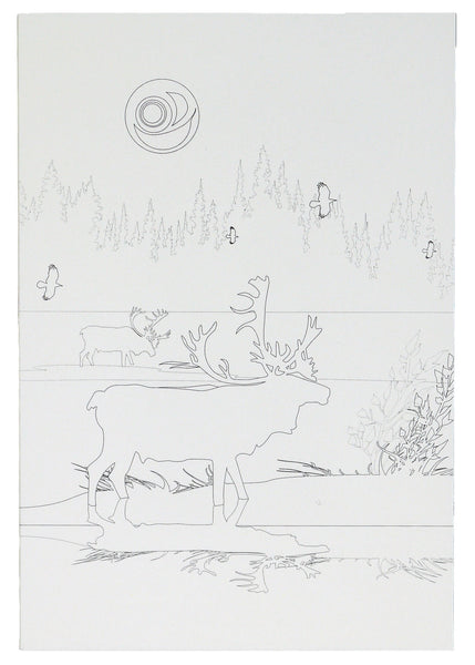 Holiday Colouring Cards Set