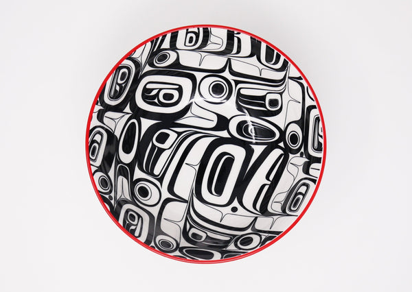 Large Raven Transforming Porcelain Bowl