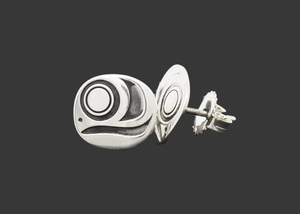 Silver Salmon Egg Earrings