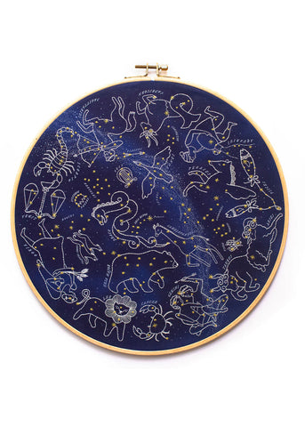 Star Map 11" Embroidery Kit