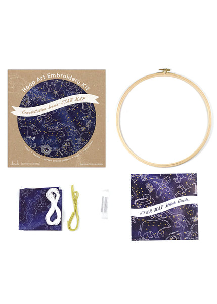 Star Map 11" Embroidery Kit