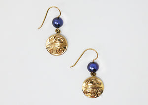 14k Gold + Cultured Pearl Earrings