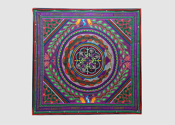Ayahuasca + Snake Kené Textile Tapestry