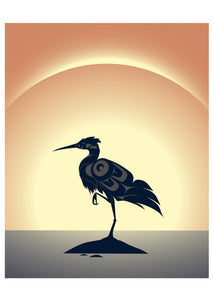 The blue heron represents self-reliance and self-determination, focusing on the ability to evolve and progress. The long and thin legs of the creature show how one does not need to rely on the support of massive pillars for stability, but rather one’s own feeble strength is also sufficient to stand firm in the journey of life. 