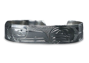 1/2" Raven + Eagle Silver Bracelet SOLD