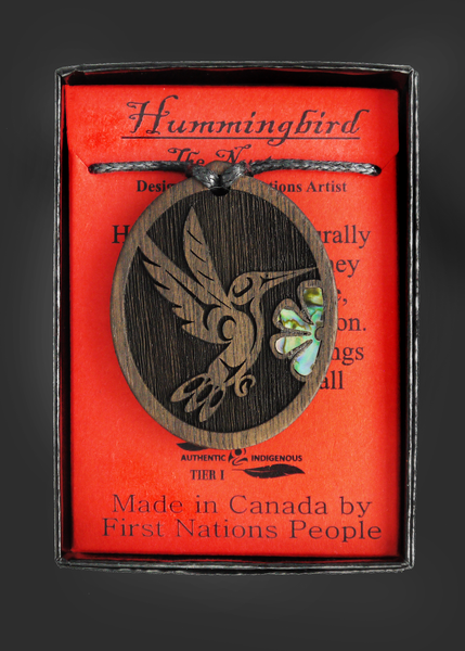 Hummingbird Wood Pendant