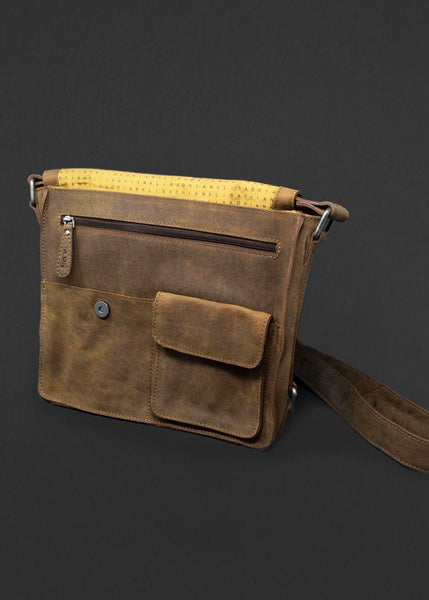 Bison Leather Messenger Bag