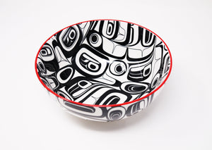 Large Raven Transforming Porcelain Bowl