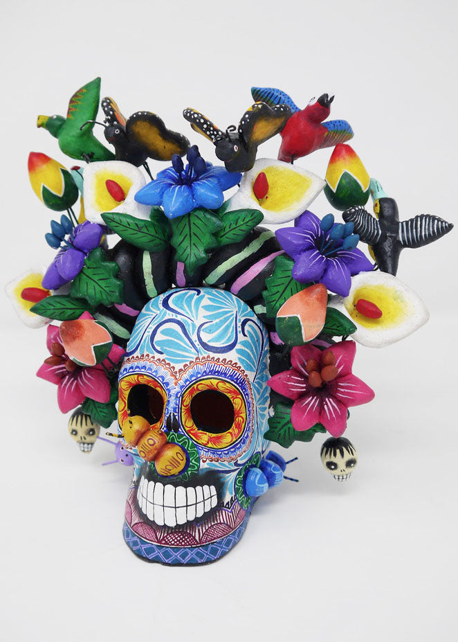 Clay Braided Frida Calavera Skull