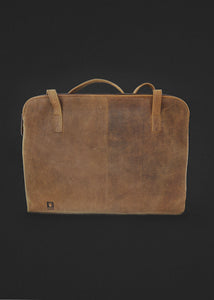 Bison Leather File Tote Bag