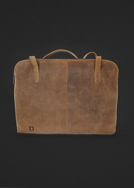 Bison Leather File Tote Bag