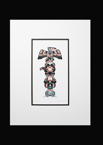 Totem Matted Art Print